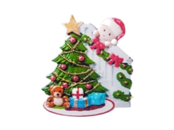 Colar de Pai Natal em Resina LAXISCREED
