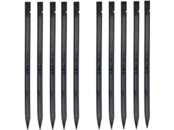 Conjunto De 30 Espátulas Antiestáticas Plástico Preto Com Duas Pontas