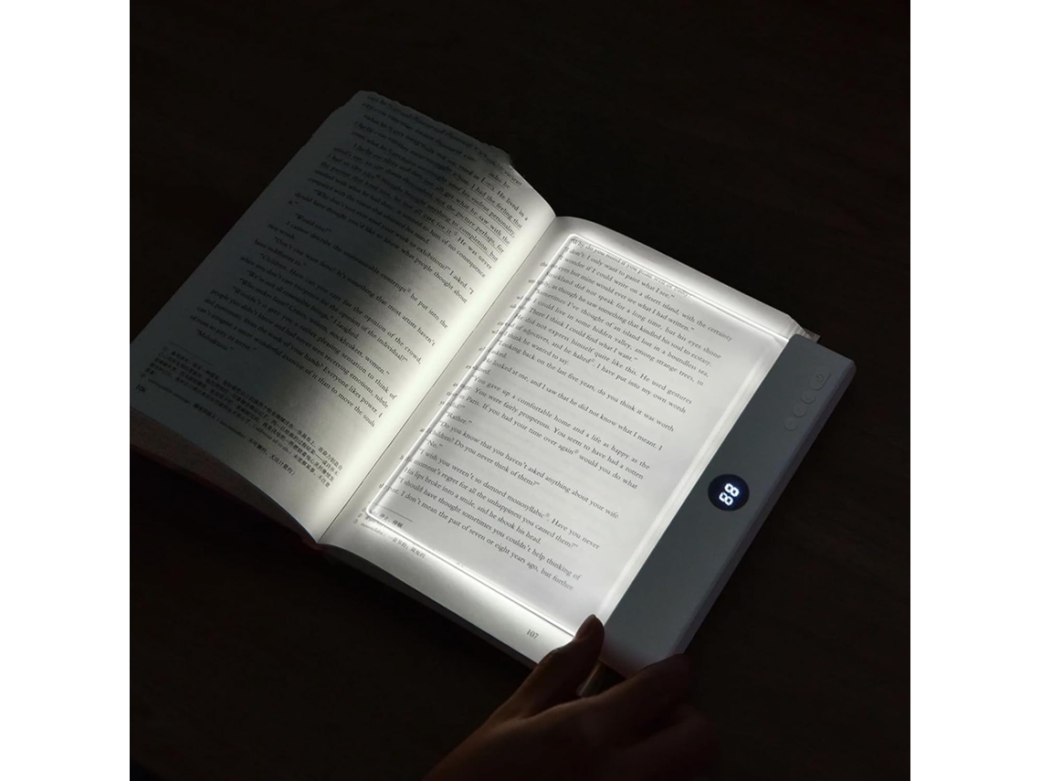 Luminária De Leitura Inteligente E Plana, Led Recarregável Com Luz