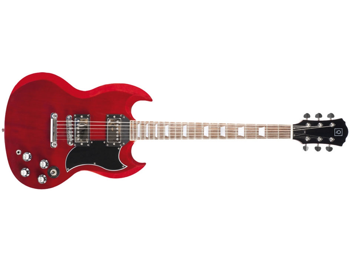 Guitarra Elétrica OQAN QGE-SG10 RW Red Wine (22 Trastes - Corpo: Madeira de Tília)