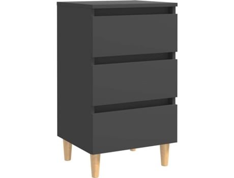 Mesa de Cabeceira   (Aglomerado - Cinzento - 40x35x69 cm)