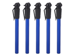 5 Peças Medidor De Pressão De Pneus Em Forma De Caneta Com Cabo Longo 5-50 Psi Para Carro E Moto 80mm X 10mm