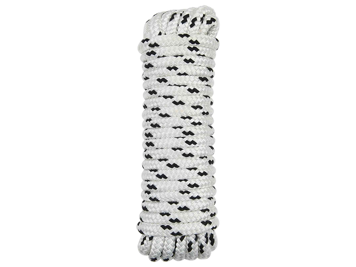 Vidaxl Corda De Barco 2 Mm 6 M Branco E Preto Poliéster