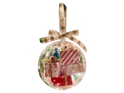 Adorno Caixa Natal Mini Expresso 3.15 Polegadas Luvas Coloridas