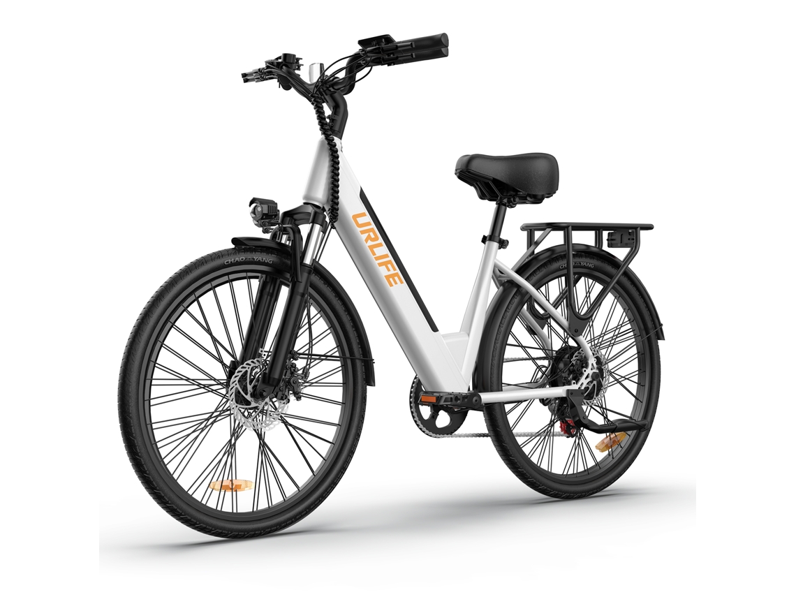 Urlife E26-white-36v Bicicleta Elétrica Com Motor De 250 W, Bateria 36v13ah, Autonomia Até 60 Milhas E Rodas De 26 Polegadas, Estrutura Resistente...