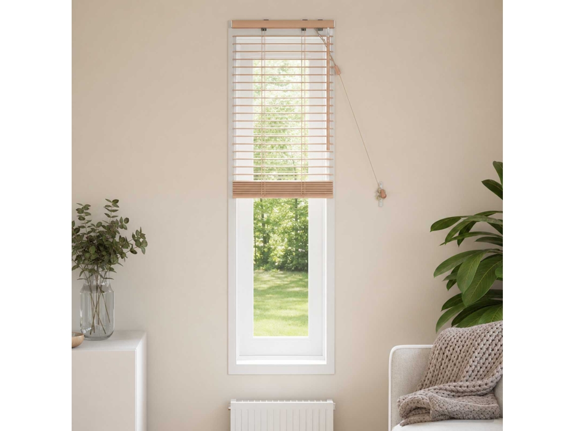 Vidaxl Cortina Veneziana Aparência De Carvalho 40 X 130 Cm 35 Mm