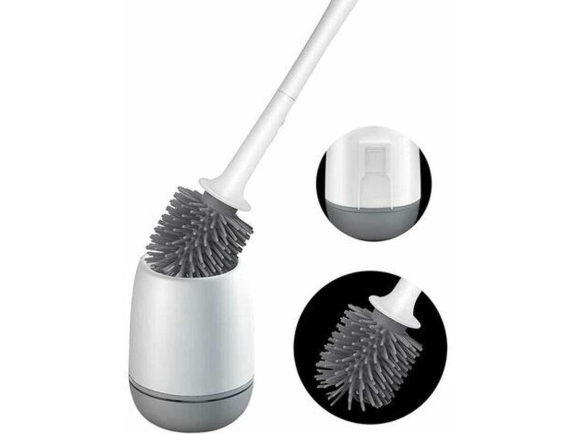 Escova Sanitária Cruel, Silicone, com Reservatório, Cabo Longo AQUAFORGE