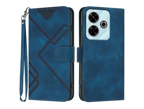 Para Xiaomi Redmi 13 4g Case Capa De Couro Com Estampa Geométrica E Carteira Para Telefone