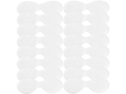 Máscaras de tecido branco para os olhos, 100 unidades, sem textura, fáceis de cortar e praticar.