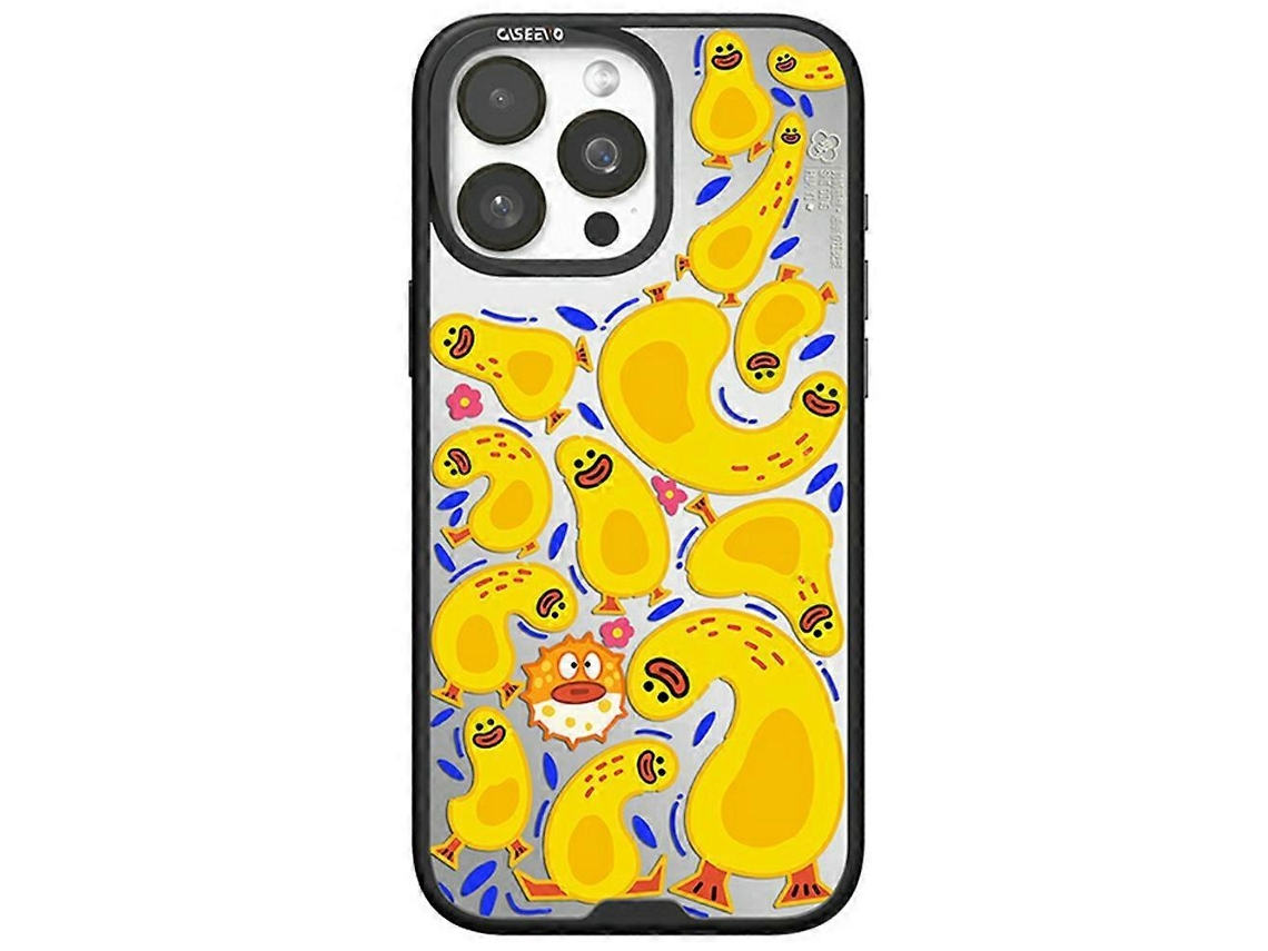 Capa Tkdaddy Caseevo Para Iphone 15 Pro Compatível Com Magsafe Tpu Acrílico Capa De Telefone Com Placa Traseira De Ilustração Poética Rio Primavera Ao