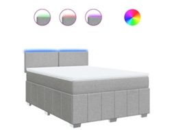 Box Spring Bed, Box Spring Beds Vidaxl Cinzeto Tecido (140 X 200 Cm)