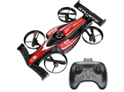 Veículo e Avião Duplo Função, Drone Acrobático com Derrapagem HALINUIA (vermelho 1 Bateria)