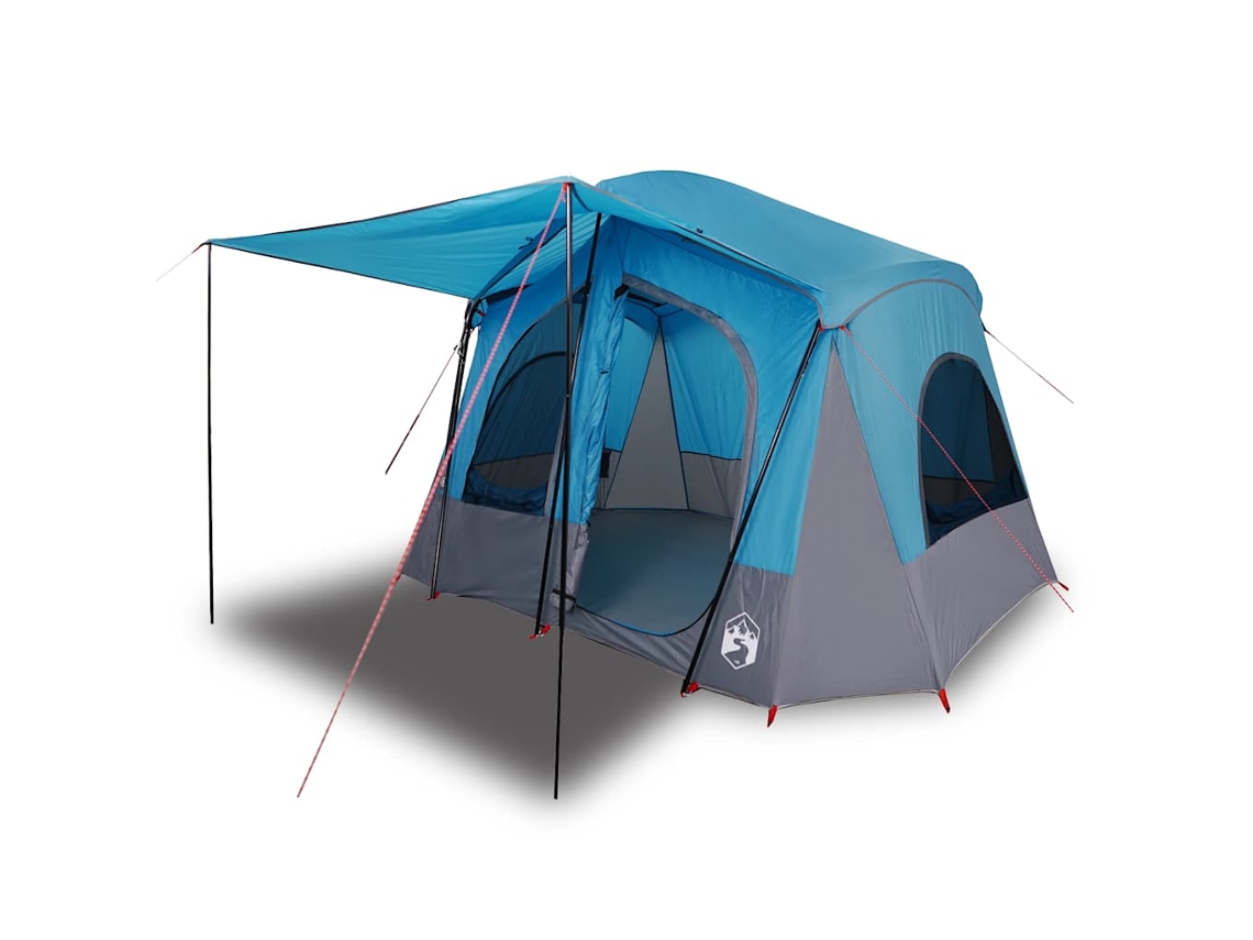 VIDAXL Tenda de Campismo Cabana para 5 Pessoas Impermeável Azul