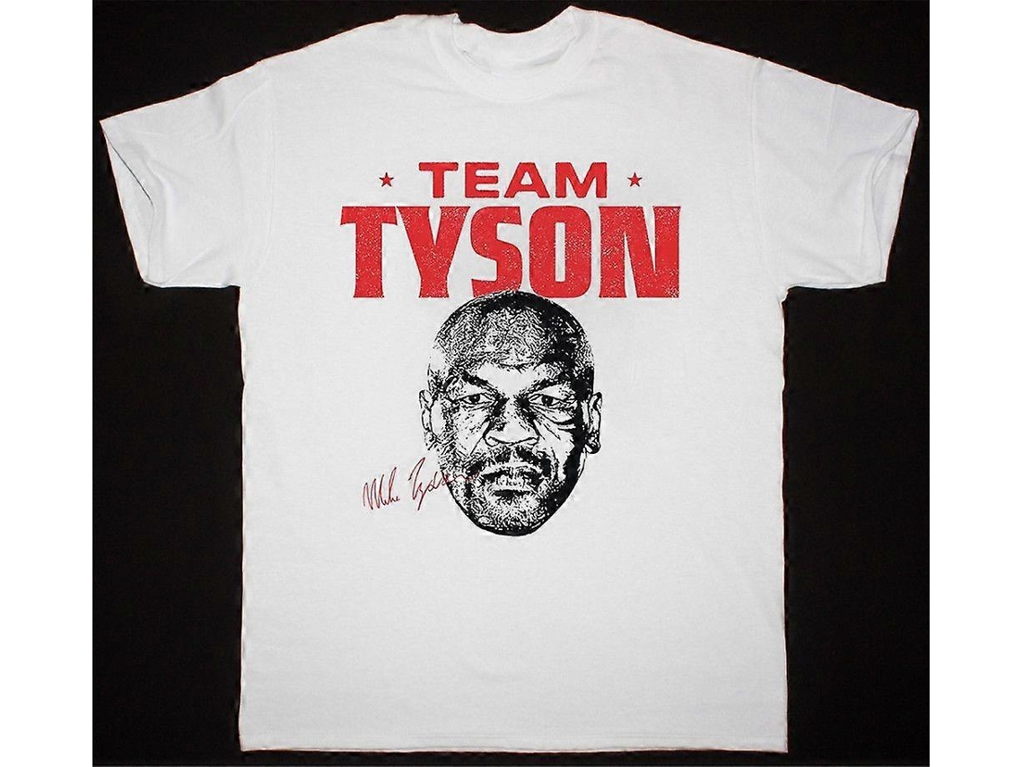 Camiseta De Tamanho Grande Mike Tyson Boxe Signature White Gift Fan Ttss44 Hengjian