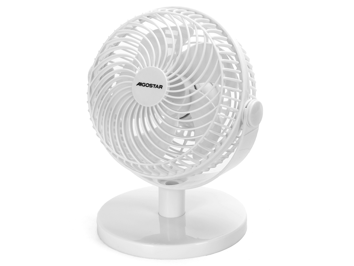Ventoinhas Portáteis Ventilador De Mesa 6 Polegadas | 5 Lâminas | 2 Velocidades | Sem Bateria | Branco Aigostar