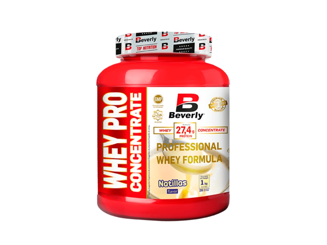 Whey Pro Concentrate 1kg Creme de Baunilha da BEVERLY NUTRITION