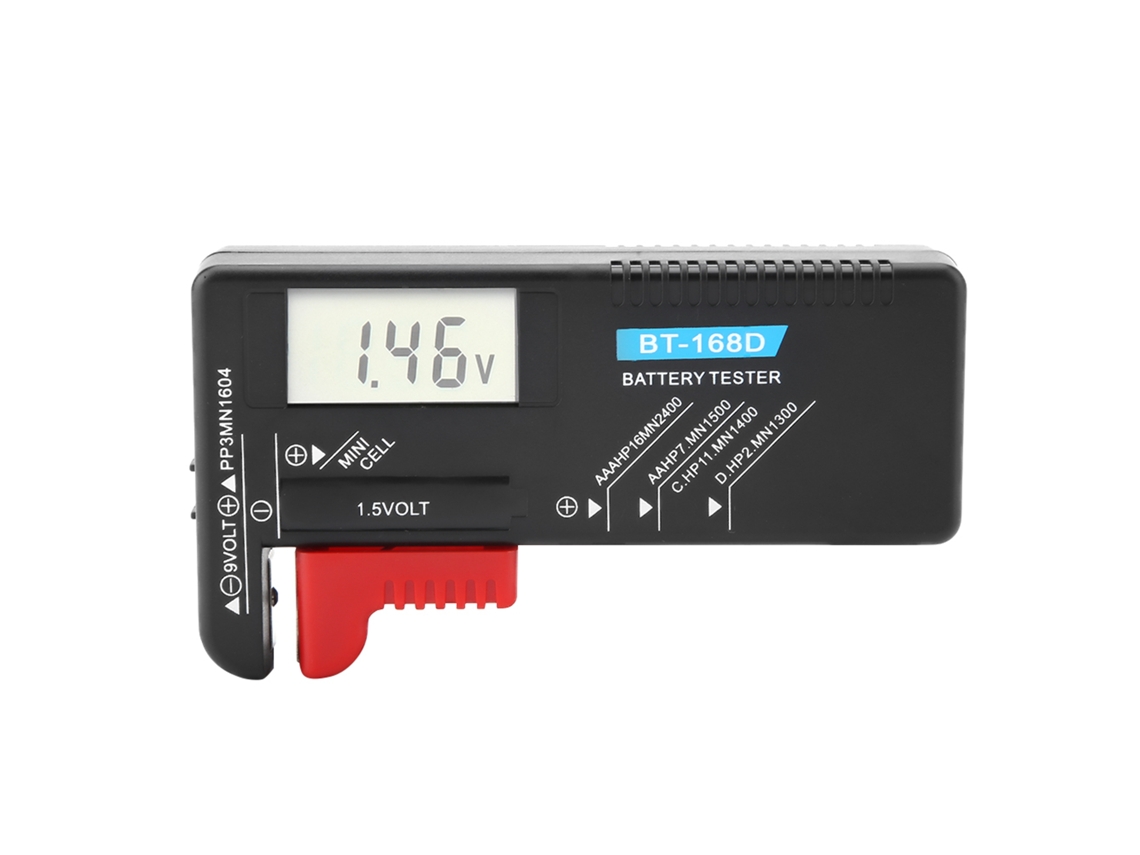 Testador de Voltagem de Baterias Digital Bt 168d para Aa Aaa C D 9v 1.5v Botão Celular