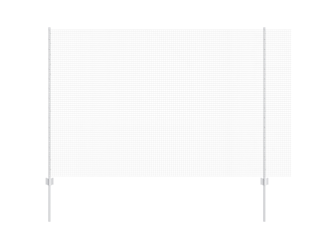 Conjunto 1 Cerca Externa Vidaxl Prateado Aço (10 X 1,5 M)