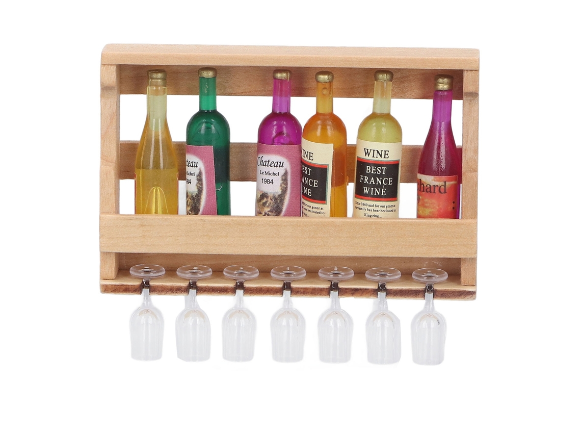 Lurelia Miniatura Decorativa, Mini Porta-vinhos Em Escala 1/12 Para Casa De Bonecas E Acessórios De Cozinha, 8 Cm, 5,3 Cm, 1,8 Cm