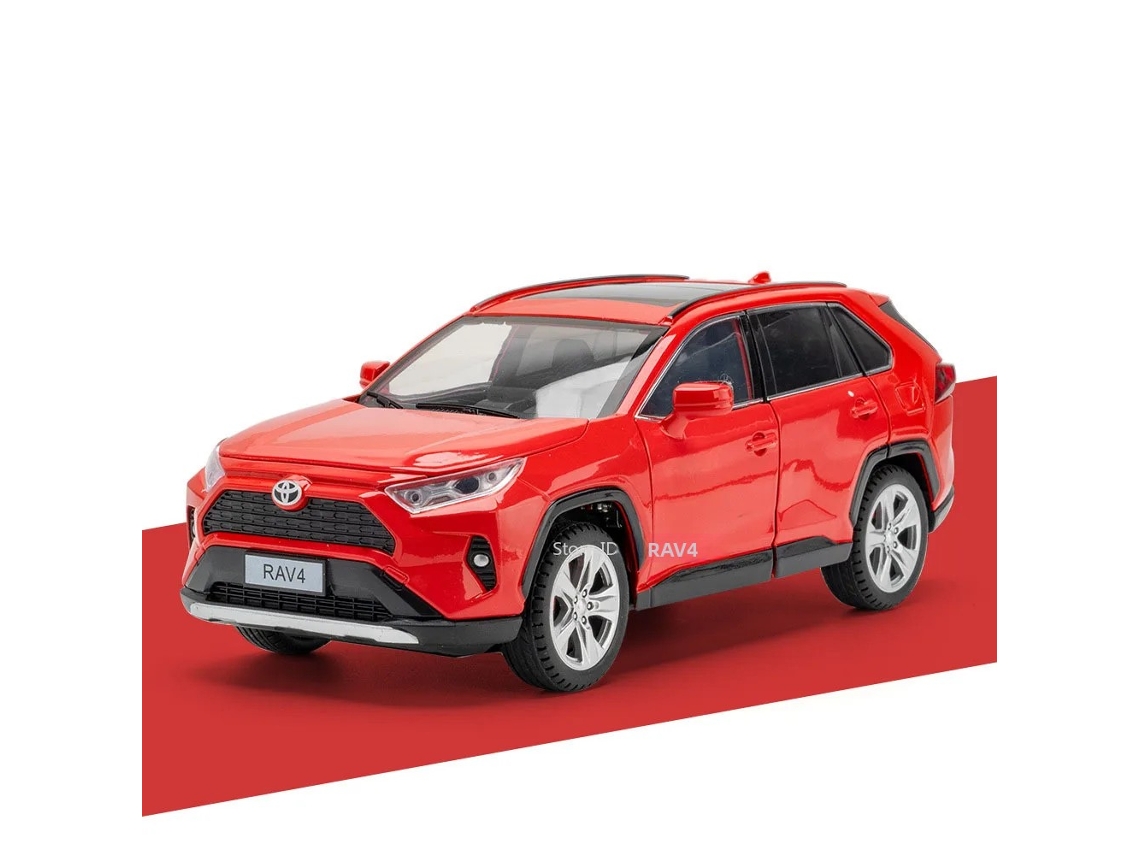 (estilo 2 Vermelho) Miniatura De Carro Rav4 Sienna Fj Cruiser Em Escala 1:24, Liga Metálica