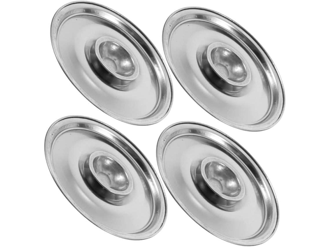 De 4 Mini Tampas De Aço Inoxidável Para Panelas E Frigideiras Pequenas Tampas Anti Respingos E Que Retêm O Calor, Gokoco