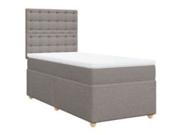 Box Spring Bed, Box Spring Beds Vidaxl Cinzento-acastanhado Tecido (100 X 200 Cm)
