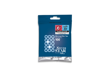 Slim Long 3000 Filtros Longos 6x22mm Silver Star (30 Sacos De 100 Filtros)