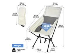 Cadeira de Camping Plegável Leve para Exterior