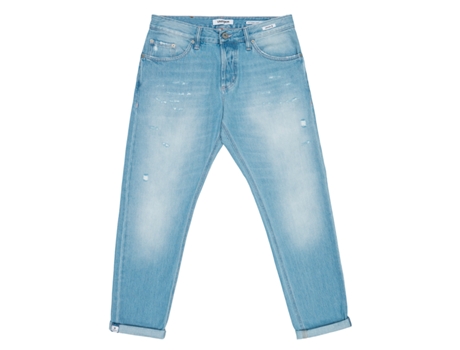 Jeans De Homem Uniform Cropped Algodão Azul (36)