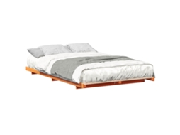 Estrutura de Cama de Chão Castanho mel 135 X 190 Cm MAISON EXCLUSIVE
