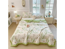 Colcha Acolchoada Fansu 3 5 Tog Capa de Cama Edredom para Ar Condicionado Enchimento Algodão Sofá com Estampa
