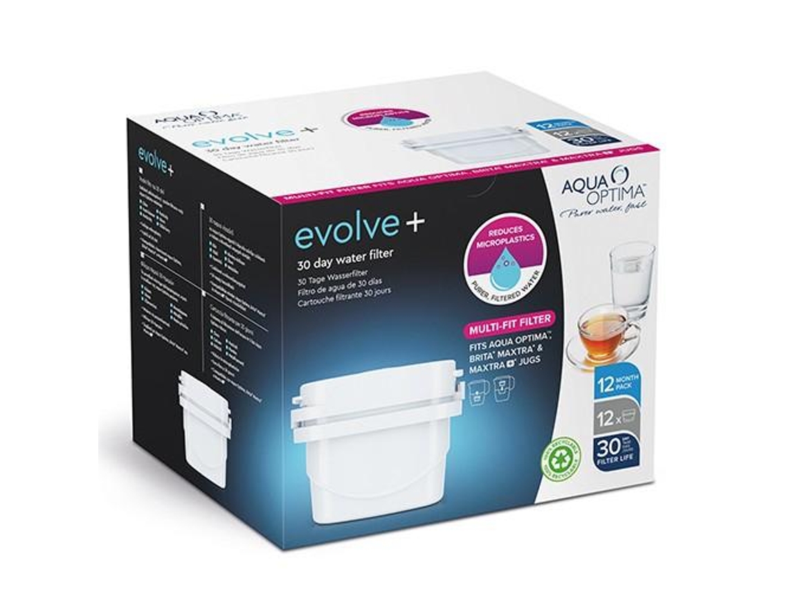 AQUA OPTIMA Evolve+ Cartucho de Filtro de Água 12 Unidades