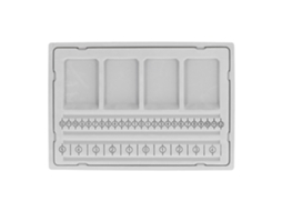 Placa de medição de contas com canais retos e compartimentos recessados para pulseiras e colares S/MARCA