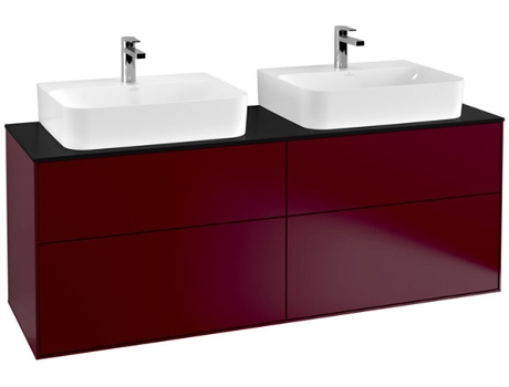 Villeroy Und Boch Finion Móvel de apoio F13200 1600X603X501Mm Abdeckplatte Black Matt