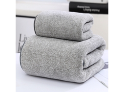 Conjunto de 2 Peças Toalhas Grossas para Casa, Macias e Altamente Absorventes,cinza,35x75cm/70x140cm GERTIZ