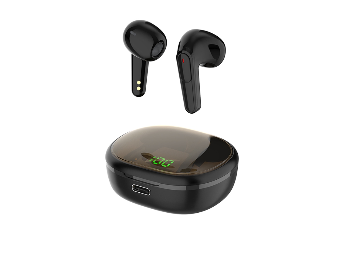 Fones De Ouvido Bluetooth Sem Fio, Equipados Com Microfone E Estojo De Carregamento.