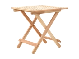 Vidaxl Mesa De Apoio Dobrável Madeira De Nogueira Maciça 50x50x49 Cm