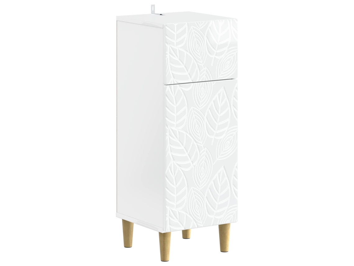 Vidaxl Armário De Armazenamento Para Banheiro Delft Branco Brilhante