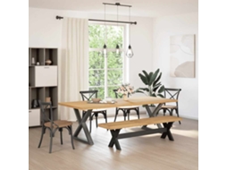 Vidaxl Banco De Jantar Noain Pernas Forma X 180x40x45 Cm Pinho Maciço