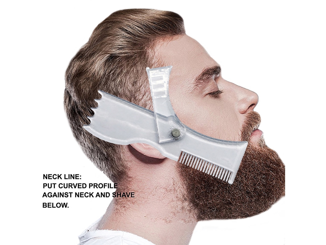 2026 ferramenta de Forma de Barba com Modelo e Pente de Tamanho Completo para Barbear e Alinhar