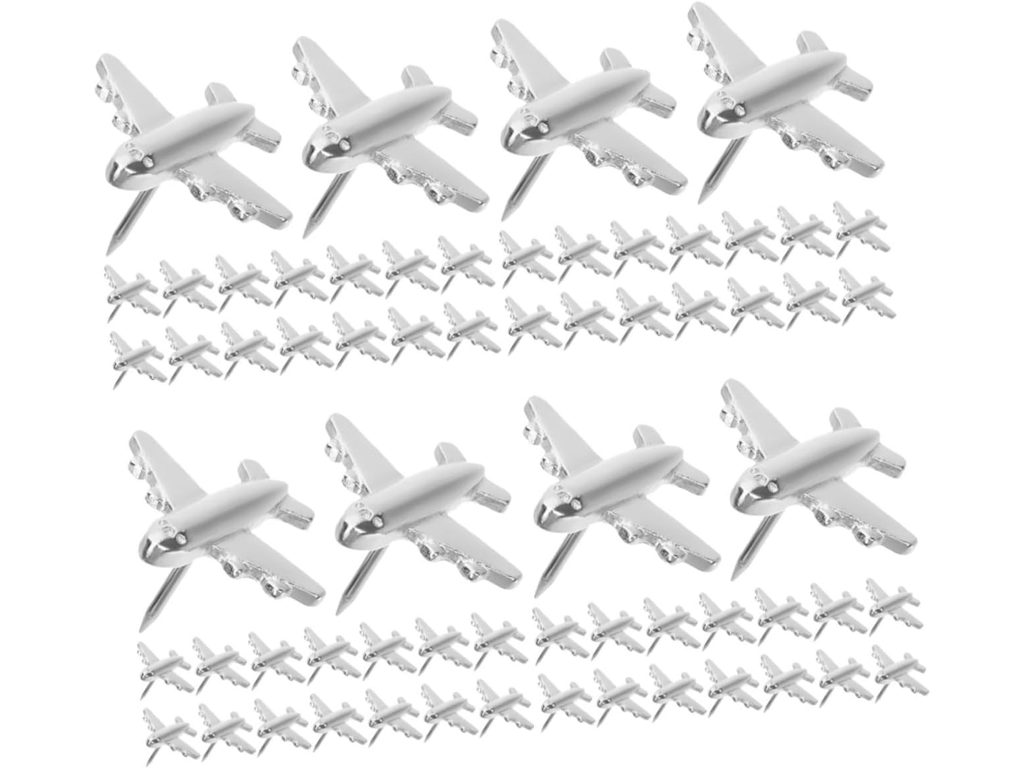 Alfinetes De Metal Em Formato Avião , Ideais Para Decoração Lareiras
