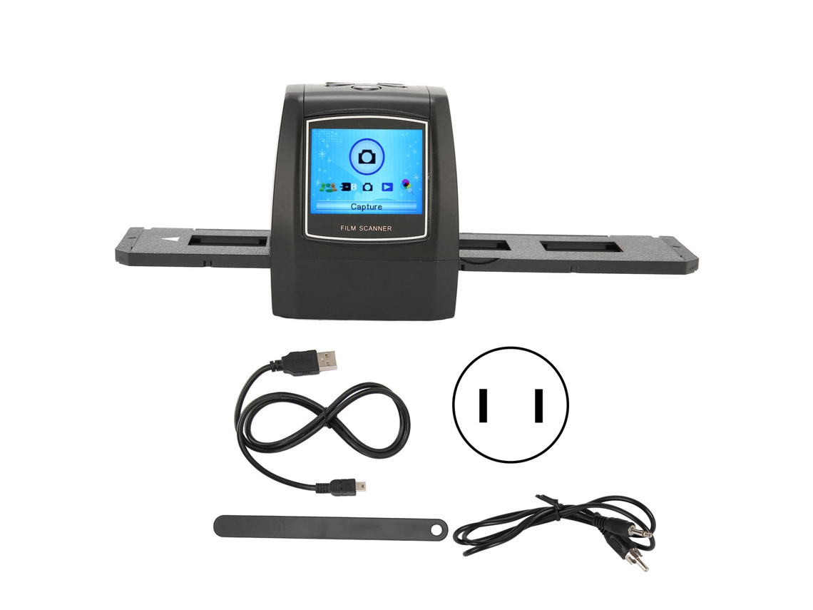 Scanner De Filmes Pequeno Portátil Com Lcd De 2,4 Polegadas Para Filmes De Diapositivos 35mm 135mm E Negativos, Plugue Eua