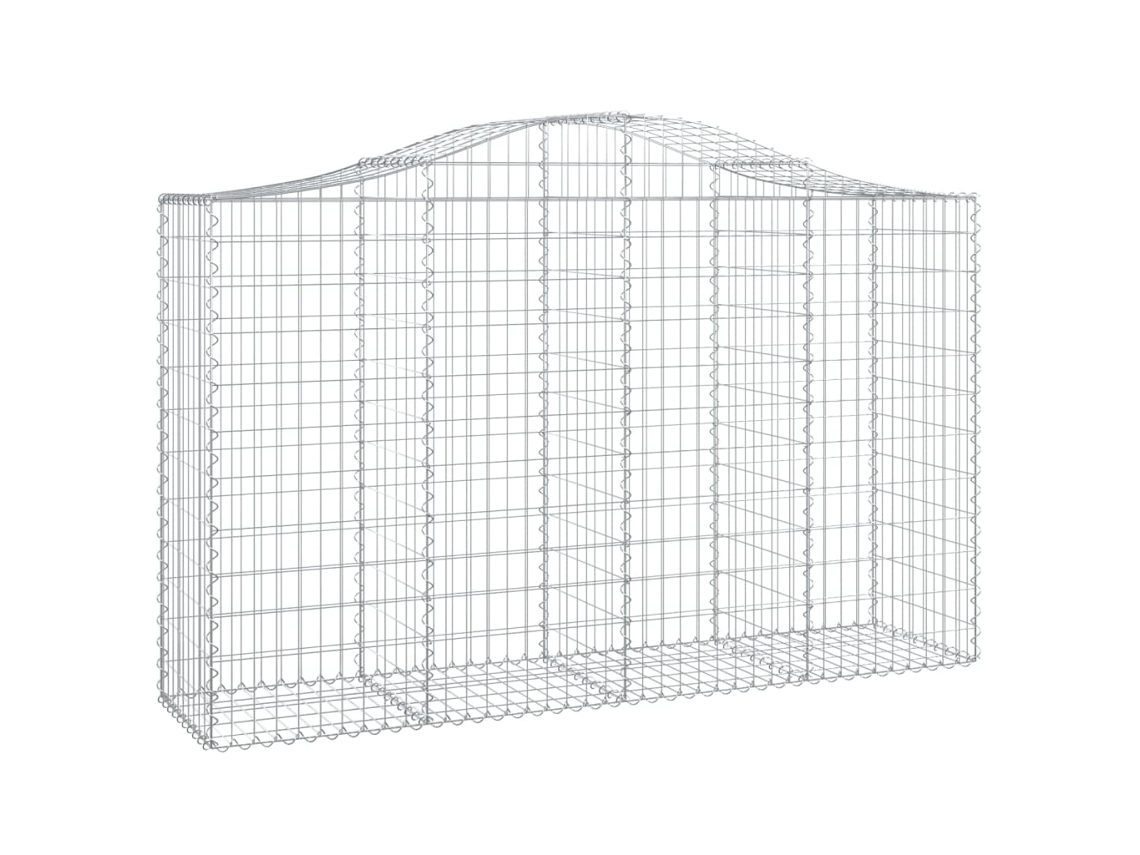 Gabion Basket, Gabion Baskets Vidaxl Prateado Ferro (200 X 50 X 120/140 Cm)