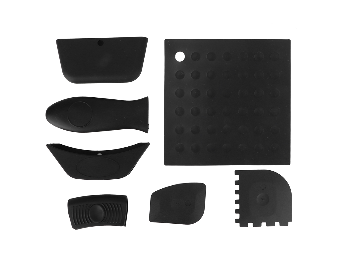 Kit de 7 Peças de Suporte Antiqueda Silicone para Panelas e Utensílios