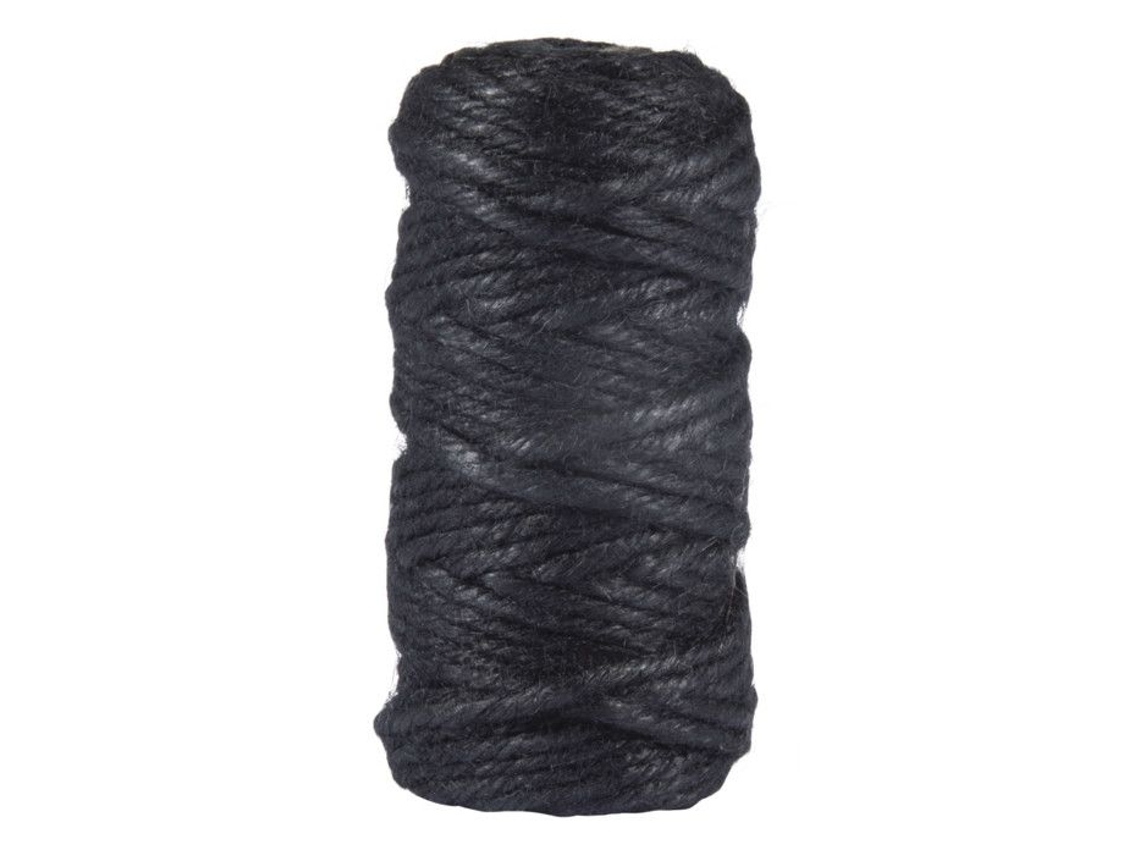 Corda De Juta 6 Camadas Ø 6mm Preta Bobina 35m Rayher