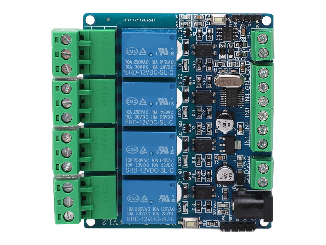 Módulo de Relé de 4 Canais 12v com Isolamento por Optoacoplador para Controle Doméstico e Industrial