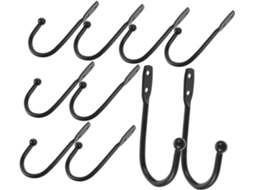 Conjunto De 10 Ganchos Parede Decorativos Metal Amosfun Para Roupas, C