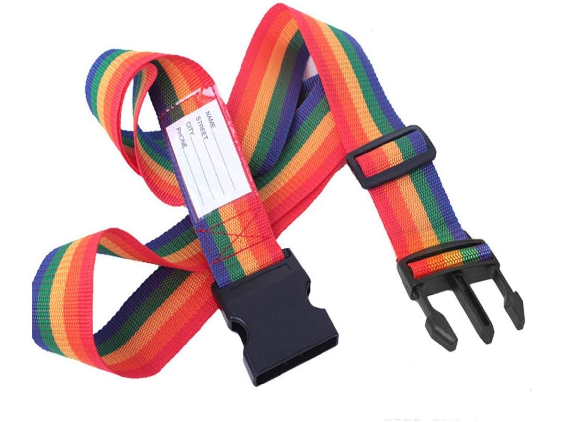 Lurelia Bolsa Bagagem, Ajustável, Resistente, Conjunto 4 Peças, Arco-íris