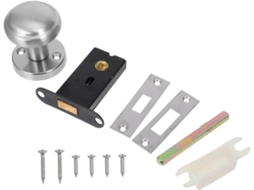 Conjunto De Maçanetas Lurrose Privacy 5cm Em Aço Inoxidável Para Portas Internas, Com Design Moderno E Discreto, Sem