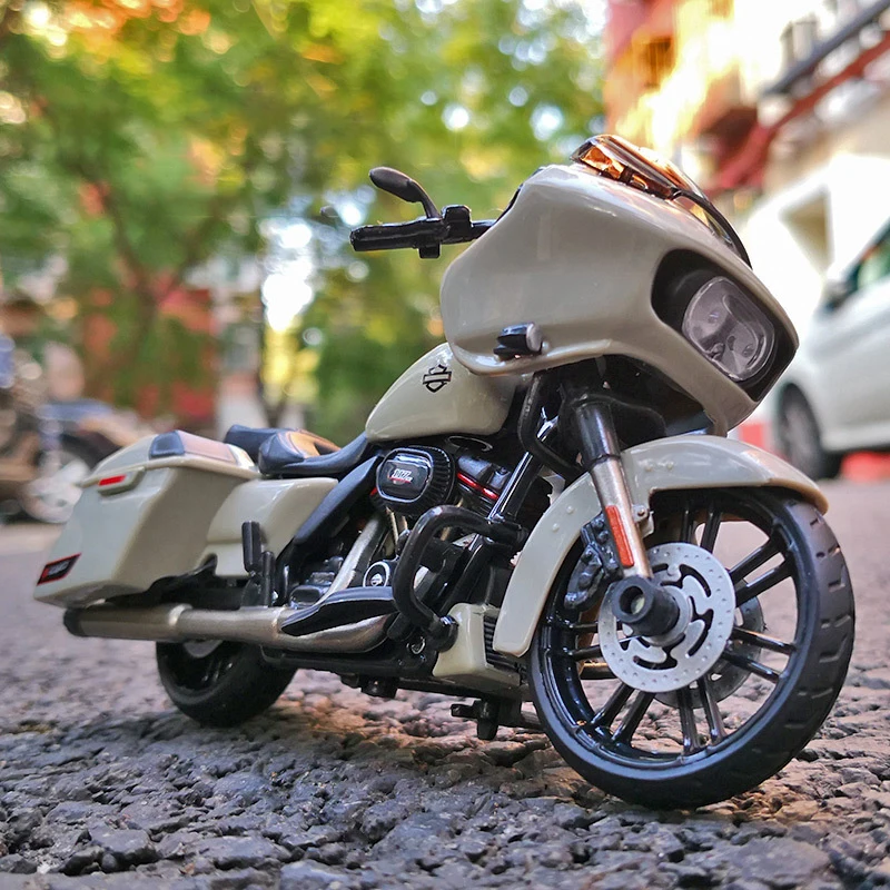 (amarelo) Modelo De Motocicleta Em Liga Metálica Na Escala 1:18 Com Amortecedor - Brinquedo Colecionável